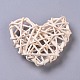 Palline di rattan di vimini a forma di cuore AJEW-CJ0004-04-1