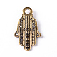 Oval with Words Tibetan Style Alloy Pendants PALLOY-ZN62544-AG-RS-2
