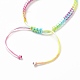 Fabrication de bracelet perlé tressé en fil de polyester teint par segment AJEW-JB00790-03-3