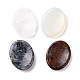 不安療法のための楕円形の天然および合成混合宝石の親指心配石  マッサージツール  45.5x35.5x8.5mm G-P486-03-1