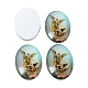 Jesus and the Virgin Printed Glass Oval Cabochons GGLA-N003-18x25-A-3