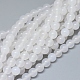 Natürlichen weißen Achat Perlen Stränge G-D0005-27-8mm-1
