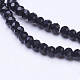 Rondelle Opaque Solid Color Faceted Glass Beads Strands X-EGLA-J047-3x2mm-07-1