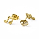 Vacuum Plating 304 Stainless Steel Tiny Musical Note Stud Earrings for Women EJEW-P212-05G-2