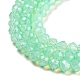 Cuisson des brins de perles de verre transparentes peintes DGLA-A034-J3mm-B05-4