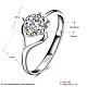 Adjustable 925 Sterling Silver Cubic Zirconia Finger Rings RJEW-BB20743-6-6