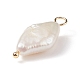 Ciondoli di perle naturali di keshi PALLOY-JF01932-4