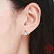 925 boucles d'oreilles en argent sterling avec zircons cubiques EJEW-FF0010-13P-4