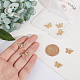 Beebeecraft 10Pcs/Box Butterfly Charms 18K Gold Plated Butterfly Charms Cubic Zircon Animal Pendants with Jump Ring for Jewelry Making Bracelet Choker Necklace Earring ZIRC-BBC0001-21-3