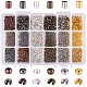 PH PandaHall About 380pcs 6 Color 3 Styles 3mm Iron Brass Crimp Beads Clamp End Crimp Cover Tube Beads for Jewelry Bracelet Making FIND-PH0015-28-1