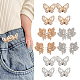 WADORN 8 Sets 4 Styles Butterfly Alloy Adjustable Jean Button Pins DIY-WR0003-44-1