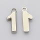 Rack Plated Zinc Alloy Number Charms PALLOY-A062-1P-NR-1
