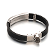 Trendy Silicone Bracelets BJEW-F195-31-2