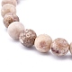 Bracelets extensibles en perles de maifanite / maifan X-BJEW-K212-A-044-3