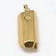 Electroplate Natural Crystal Pendants G-N0008-01A-2