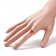 Geflochtener Obst-Fingerring aus Glas und Messing für Frauen RJEW-TA00047-02-3