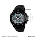 メンズスポーツウォッチ  デジタル時計  LEDウォッチ  防水  電子腕時計  PU樹脂ストラップステンレスクラスプ  ブラック  207mm WACH-BB17445-2-3