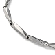 201 collar de cadena de eslabones de barra de acero inoxidable para hombres y mujeres. NJEW-G112-07B-P-2