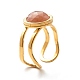 Natural Mixed Gemstone Cuff Ring RJEW-JR00365-7