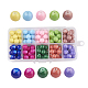 10 couleurs de perles de verre peintes DGLA-JP0001-13-10mm-1