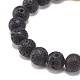 2Pcs 2 Style Natural Weathered Agate(Dyed) & Lava Rock & Synthetic Howlite Round Beaded Stretch Bracelets Set BJEW-JB08399-8