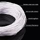 PandaHall 200yards/roll Garden Twine Training Wire 1mm Twist Ties White Metallic Twist Cable Cord Wire Ties Reusable Fastening for Party Candy Bags Garbage Bags MW-PH0001-01A-4