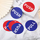 CHGCRAFT 8Sets 2Colors Self-Adhesive Sticker Push Pull Sign Stickers Waterproof Round Dot Push Pull Decals for Doors DIY-CA0006-10-5