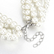 Collar redondo de perlas de vidrio redondas X-NJEW-K077-09C-3