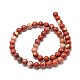 Chapelets de perles en jaspe rouge naturel G-P075-56-6mm-2