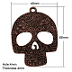 Jour du crâne mort de sucre en alliage de style tibétain gros pendentifs PALLOY-836-R-NR-1