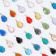 Ahadermaker 24pcs 12 couleurs pendentifs en verre à facettes GLAA-GA0001-51-1