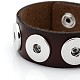 Leather Cord Snap Bracelet Makings X-MAK-N013-10-2