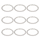 Unicraftale 10 pièces unisexe 304 bracelets gourmette en acier inoxydable/chaîne torsadée ensemble STAS-UN0048-40-1