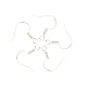 Латунные крючки для сережек KK-Q363-S-NF-1
