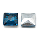 Cabochons en verre avec strass de dos avec point&nbsp;RGLA-T027-8x8mm-15-2