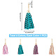 WADORN 4 Colors Leather Tassel Charms FIND-WR0005-87-2