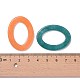 Oval Imitation Gemstone Acrylic Linking Rings X-OACR-R022-M-4