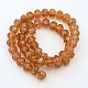 Handmade Gold Sand Lampwork Rondelle Beads Strands X-LAMP-L003-A-03-2