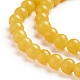 Chapelets de perles rondes en jade de Mashan naturelle G-D263-4mm-XS07-3