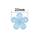 5枚の花びらの樹脂ビーズキャップ  艶消し  DIYアクセサリー  花  ミックスカラー  22mm RESI-CJ0001-121-2