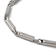 201 collar de cadena de eslabones de barra de acero inoxidable para hombres y mujeres. NJEW-G112-07D-P-2