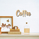 CREATCABIN Coffee Wooden Letters Laser Cut Wood Sign Cutout Art Words Basswood Decorative Unfinished Hanging for Cafe Restaurants Home Wall Door Painting Crafts DIY Gifts Burlywood 11.81x5.5Inch WOOD-WH0113-094-7
