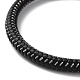 Кожаный плетеный браслет на круглом шнуре BJEW-F460-01EB-4