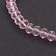Bracelets de perles de verre rondelle stretch BJEW-F070-09-2