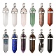 12Pcs 12 Style Natural Gemstone Double Terminated Pointed Pendants G-LS0001-74-2