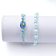 Регулируемые плетеные браслеты из бусин и наборы эластичных браслетов BJEW-JB05155-02-5