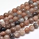 Faceted Natural Multi-Moonstone Round Bead Strands G-F266-22-12mm-1