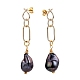 Brass Dangle Stud Earrings EJEW-JE04233-01-2