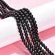 Synthetic Black Stone Beads Strands G-G508-6MM-6