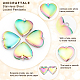UNICRAFTALE 6pcs Rainbow Color Heart Shape Photo Frame Pendants 304 Stainless Steel Locket Charms Hypoallergenic Pendants for DIY Memorial Necklace Making STAS-UN0032-54-5